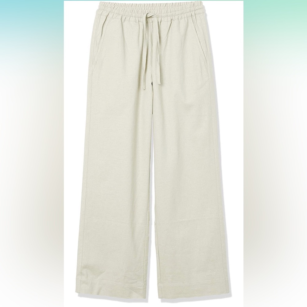 Women’s Linen Blend Pants with Drawstring